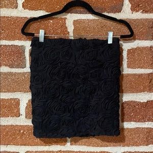 BCBGeneration Black Rose Mini Skirt